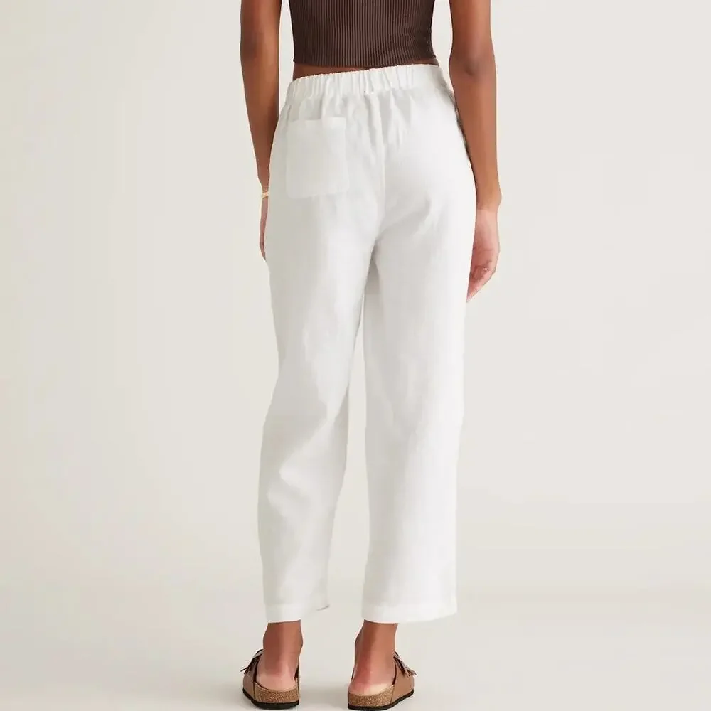 Quince 100% European Linen Pants in White